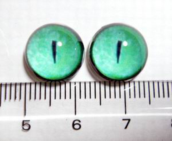 にゃんこのおめめ○半球グラスアイ○猫目○12mm○12731