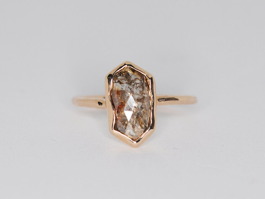 【k10】1点物 ナチュラルダイヤモンド リング #10