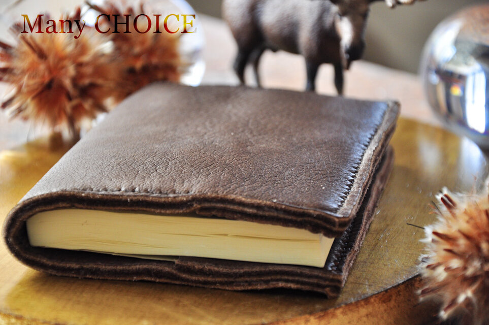 やみつきエルクのブックカバー（焦げ茶）