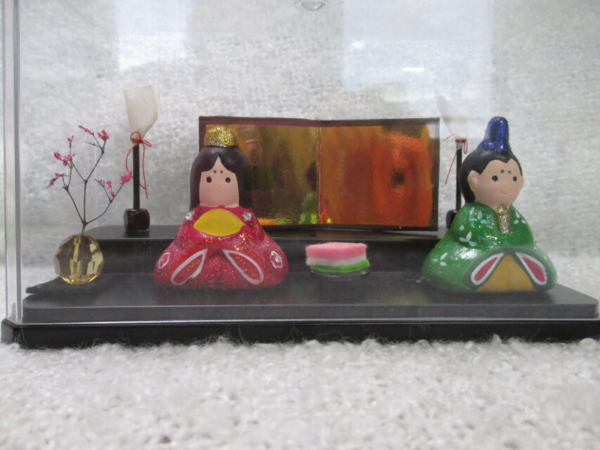 お雛様　ひな人形　おひな祭り　クリアケース付き