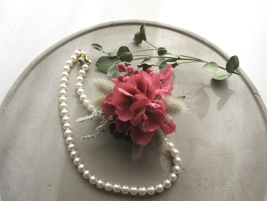 コサージュ＊カシスピンク