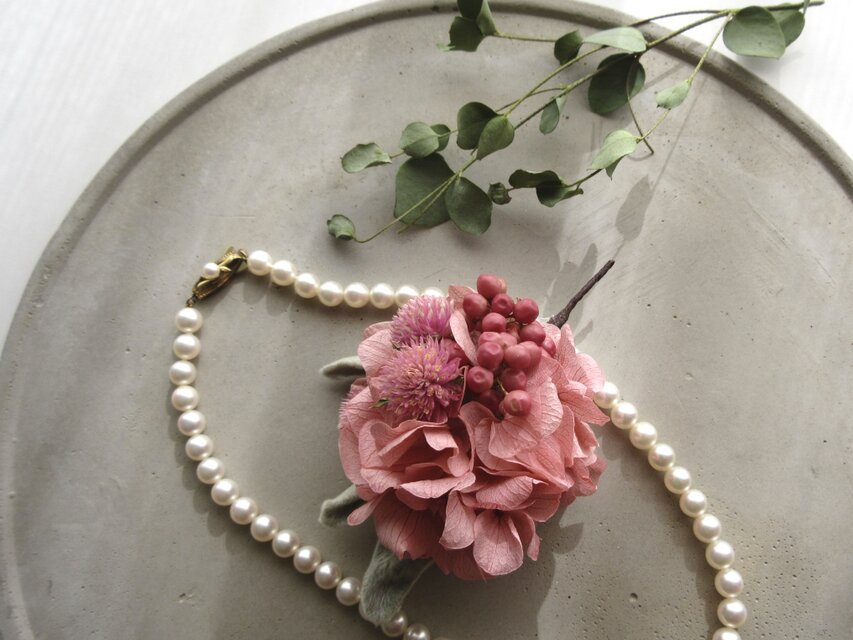 コサージュ＊クラウドピンク