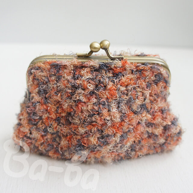 ばあば作♪オトナの大きめがま口（ふわふわすくえあ・C1031)