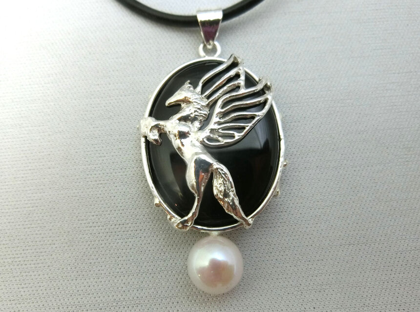 オニキスのペガサスペンダント