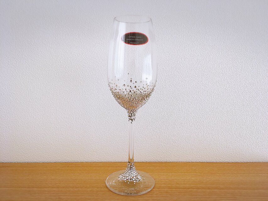 スワロフスキー・クリスタルデコ:シャンパングラス《シングル》