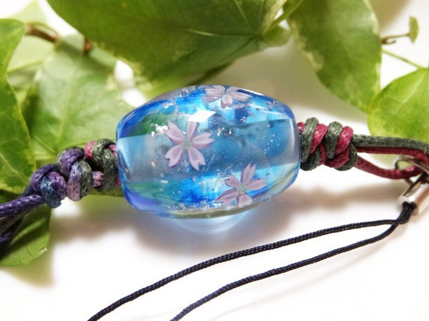 とんぼ玉ストラップ2