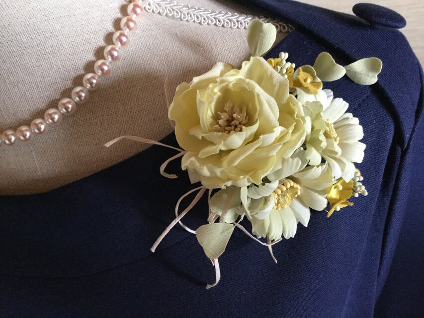 黄色薔薇にハート