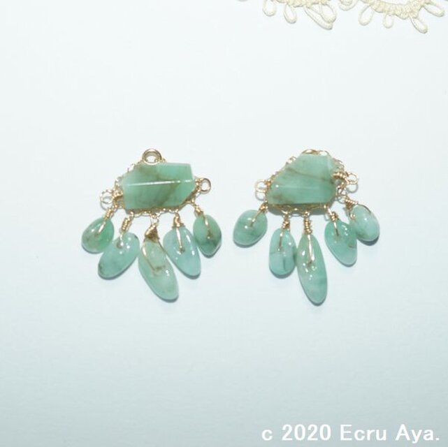 *希望*エメラルドのピアス