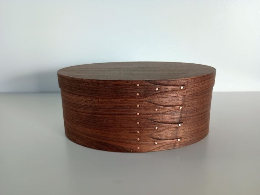Shaker Oval Box #6 - ブラックウォルナット