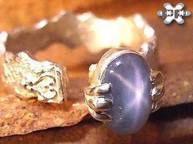 SV925ブルースターサファイア・リアス・オープンピンキーリング