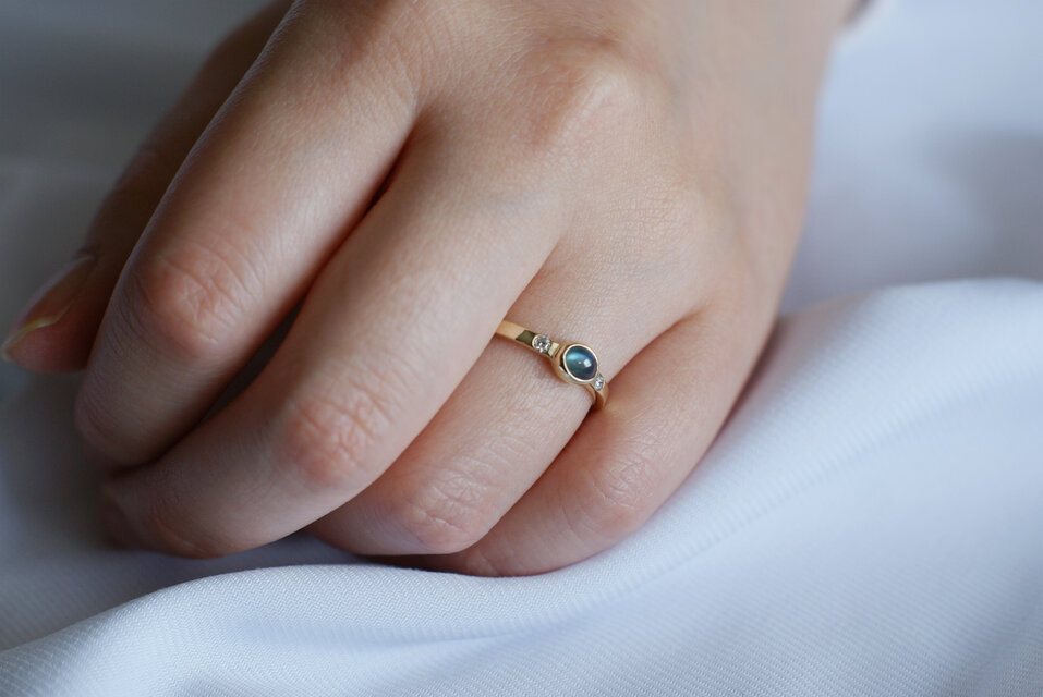 K10製 アレキサンドライトキャッツアイのリング | iichi 日々の暮らし