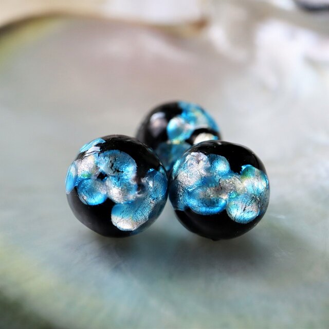 ホタルガラス ネックレス ほたる玉 ガラス 工芸品 スカイブルー