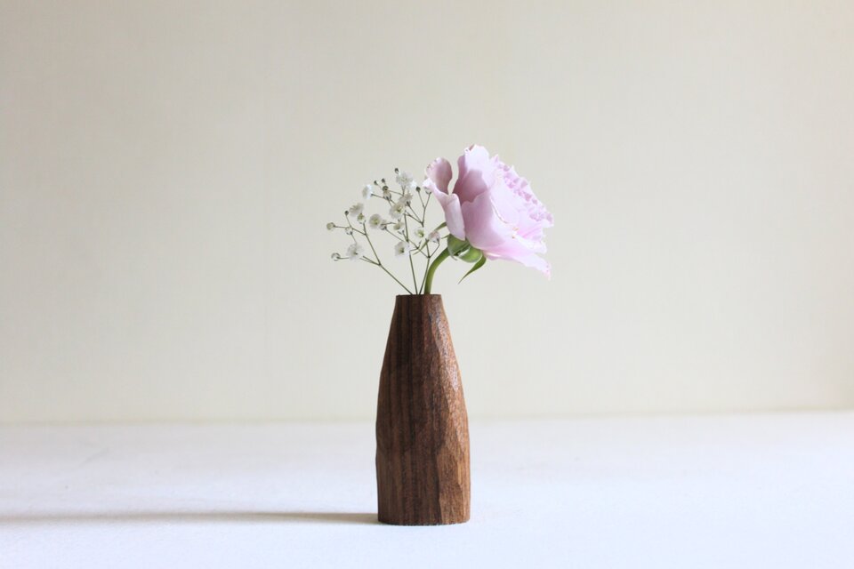 木の花瓶【チーク】