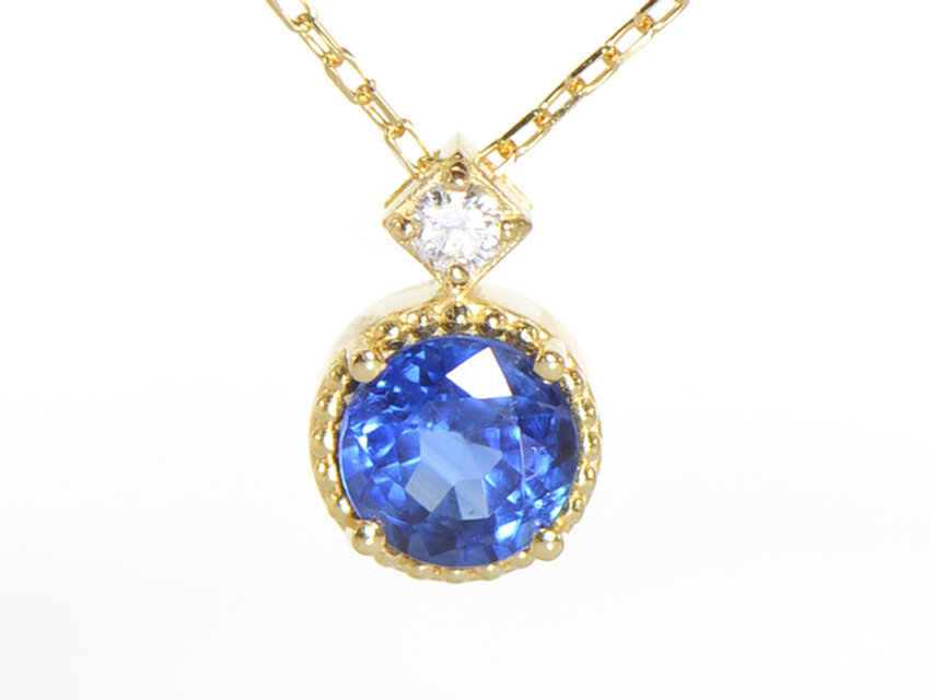 K18　カイヤナイト×ダイヤモンド　ペンダント　K18イエローゴールド　クルール　YK-BM0811CI