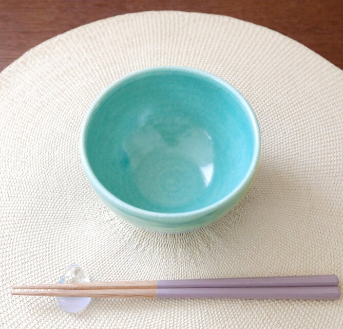 トルコ青釉の飯碗 * 4