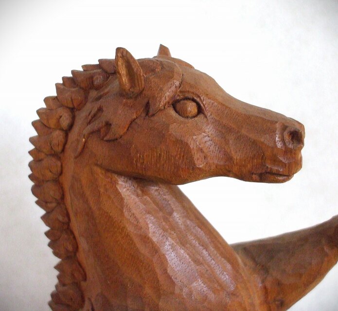 ☆炎の馬☆木彫り置物☆送料無料☆ | iichi 日々の暮らしを心地よく