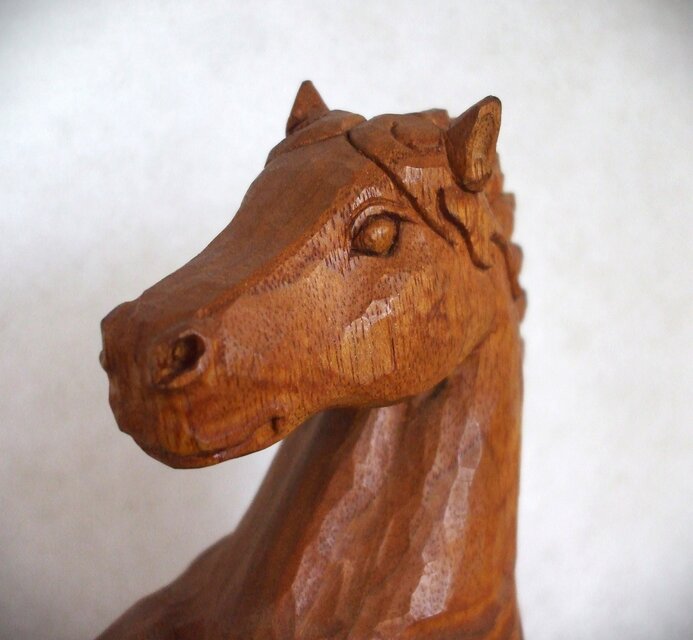 ☆炎の馬☆木彫り置物☆送料無料☆ | iichi 日々の暮らしを心地よく
