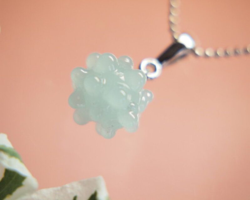 こんぺいとう１粒ネックレス　ソーダ色