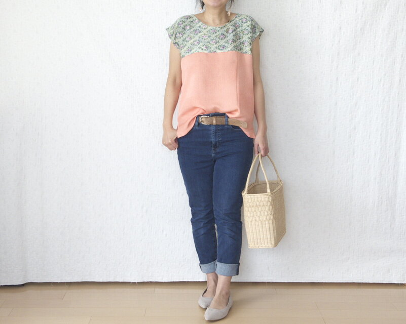 バイカラープルオーバー