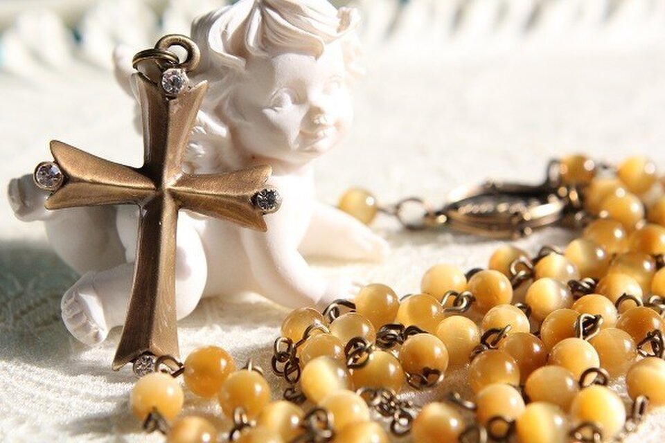 ゴールデンタイガーアイのロザリオ（送料無料）