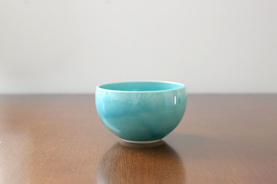 トルコ青釉のボウル ＊ カフェオレやお抹茶などに
