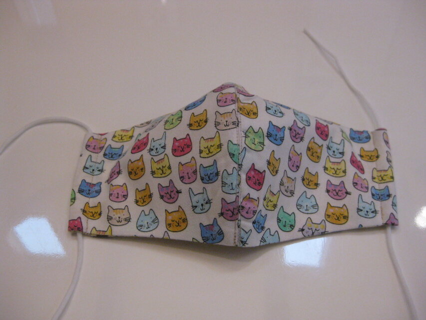 猫柄立体マスク