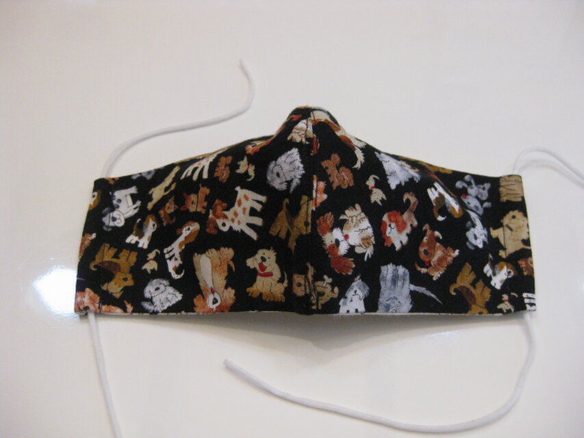 犬柄立体マスク