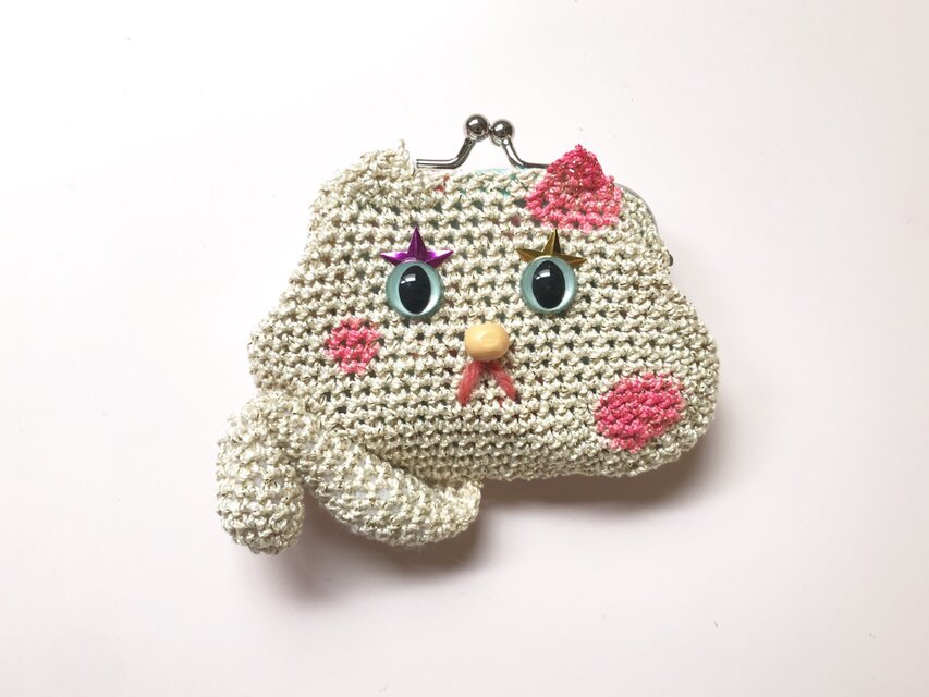 招き猫のがま口