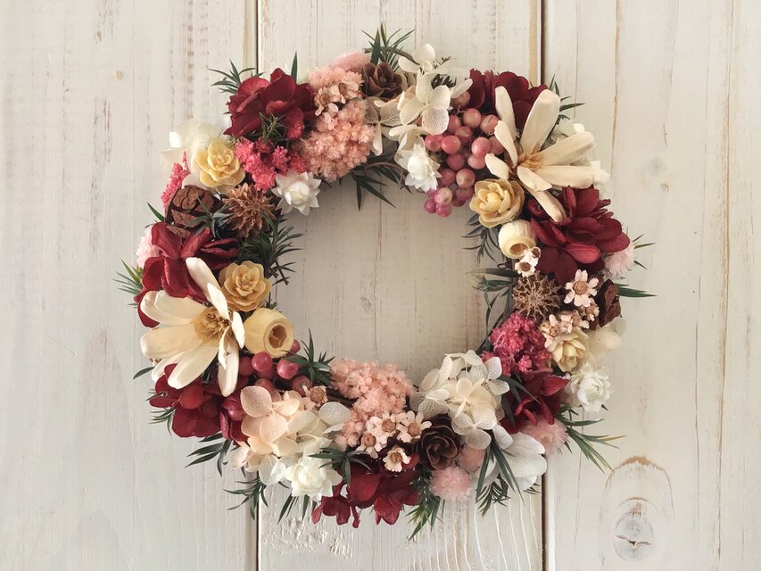 プリザと木の実のミニリースr(12cm)