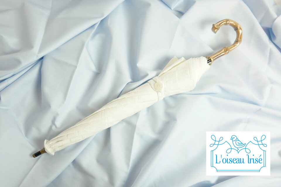 日傘　幾何学刺繍