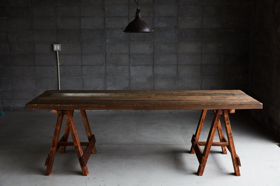造船古材] ロングテーブル（折り畳み式）：Vintage Collapsible Table