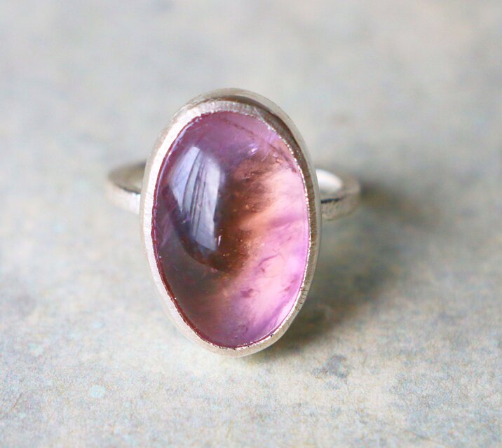 古代スタイル＊天然アメトリン　指輪＊7号　SV