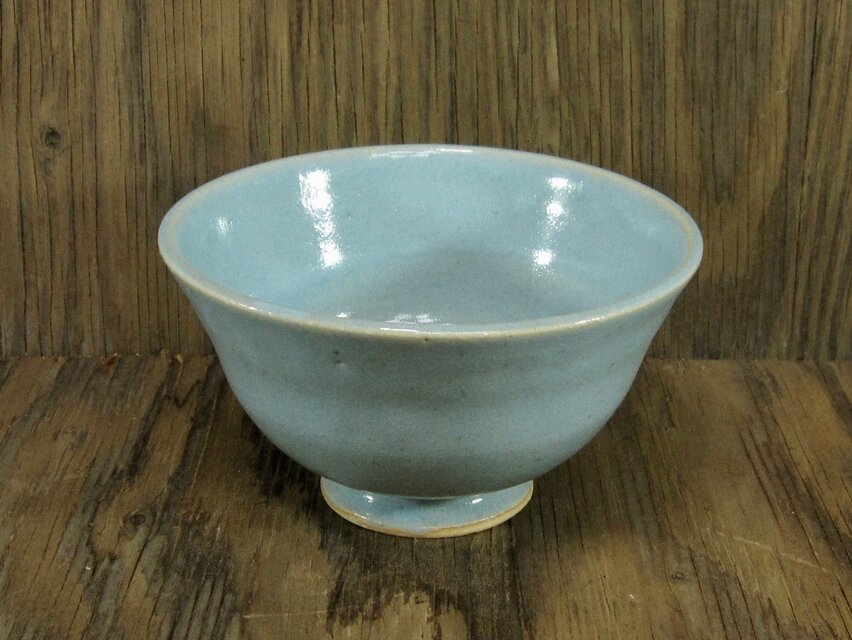 陶器 ご飯茶碗（やや大）トルコ釉【200605】