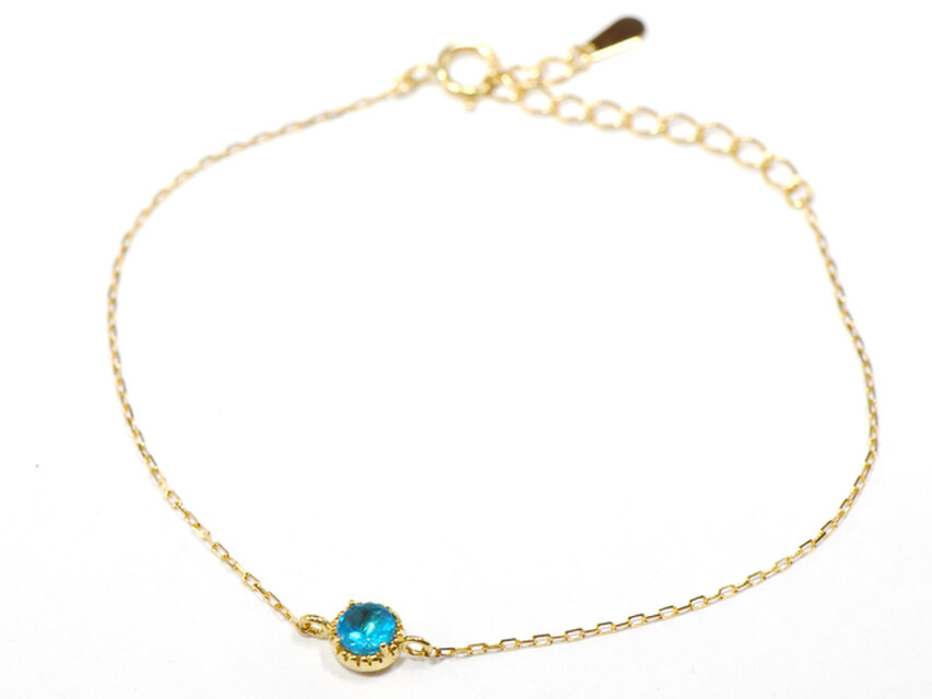 K18 ネオン ブルーアパタイト ブレスレット BQ0240-28