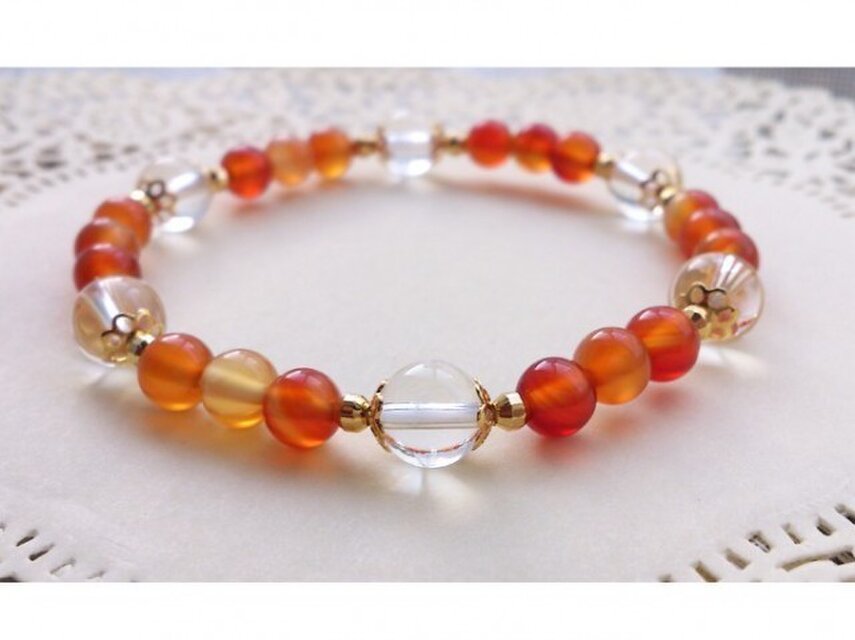 朱色のブレスレット（大）