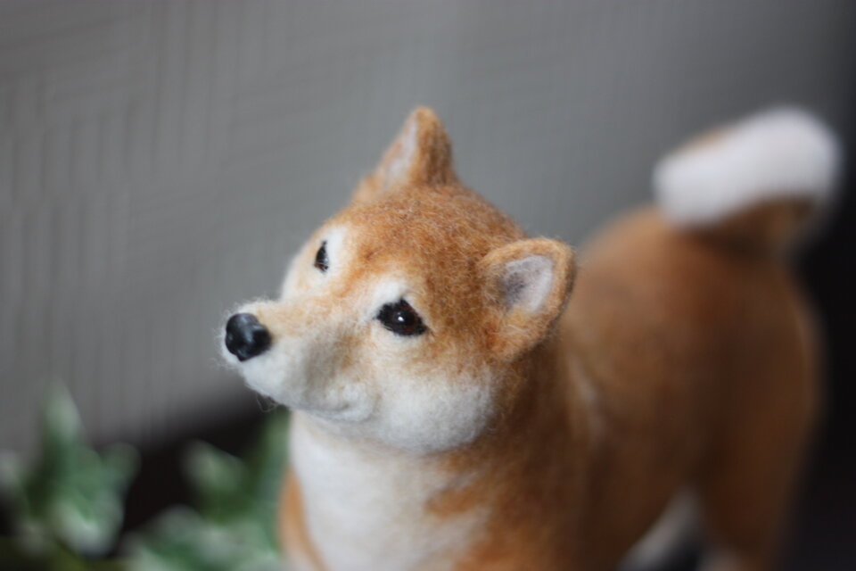 柴犬。。。リアル羊毛フェルト | iichi 日々の暮らしを心地よくする