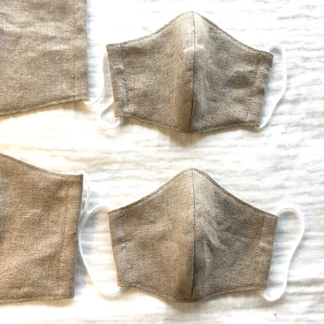 SALE リネン＆ラミーの立体マスク　こども用