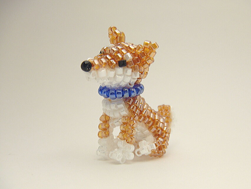 柴犬・ビーズ（ストラップ/ブローチを選択）