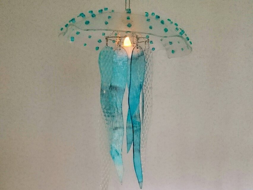 クラゲのオブジェ（青）