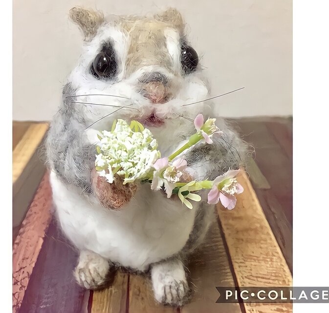 受注制作☆羊毛フェルトのエゾモモンガ | iichi 日々の暮らしを