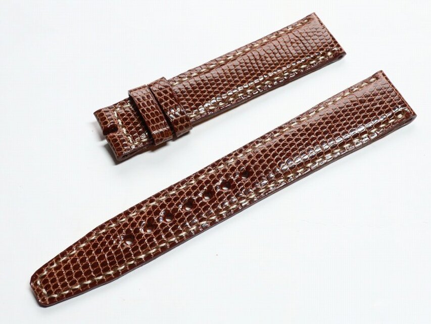 腕時計ベルト 18mm-16mm リザード ブラウン #15