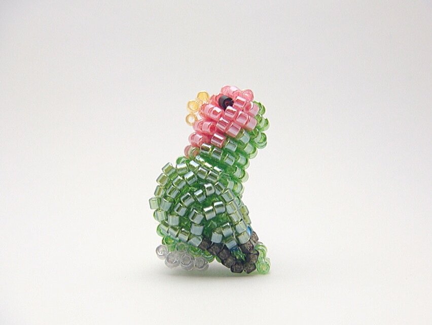 コザクラインコ・ビーズ（ストラップ/ブローチを選択）