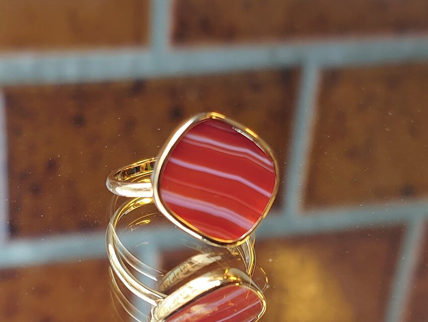 赤メノウシルバー925リング