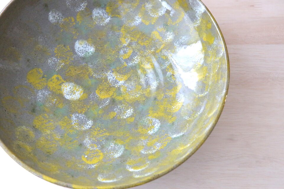 絵付け大鉢 ＊ 花畑の色彩