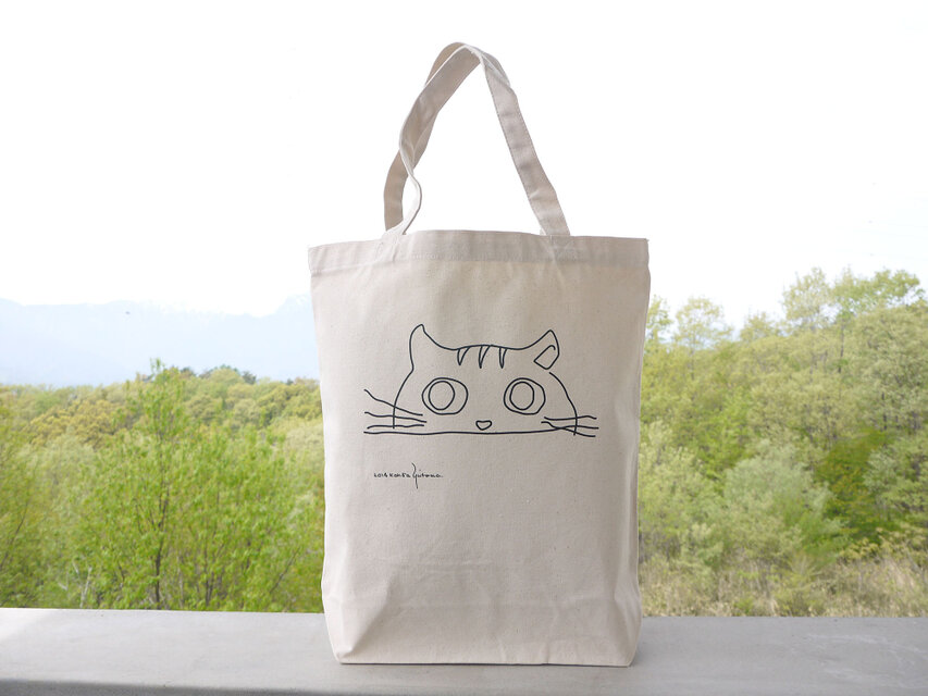 にゃんこ ねこ ネコ トートバッグ エコバッグ バッグ ナチュラル