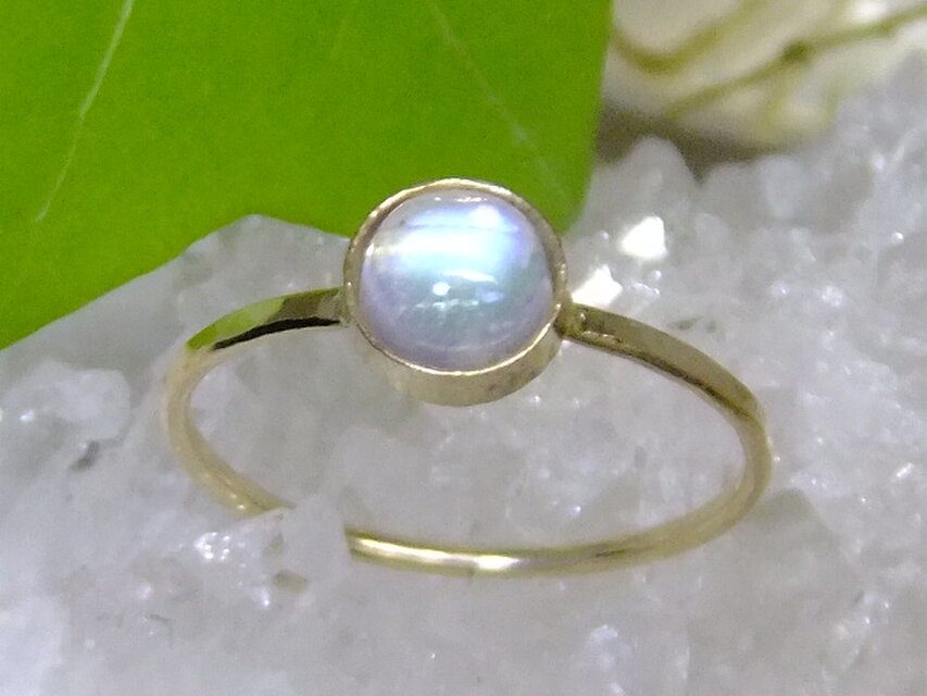rainbow moon＊アンティーク調14kgf ring