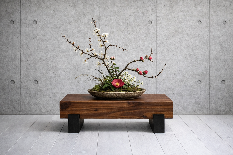 無垢材の木製飾り台・花台｜幅50cm｜置き台・踏み台｜オーダー対応