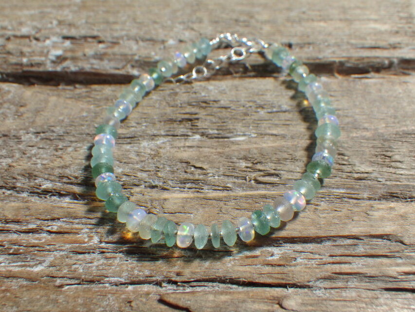 Ocean Romanglass Bracelet *sv925* アジャスター | iichi 日々の