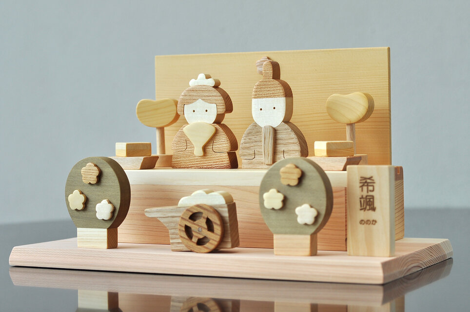 木製雛人形 松尾春海 - ひな祭り