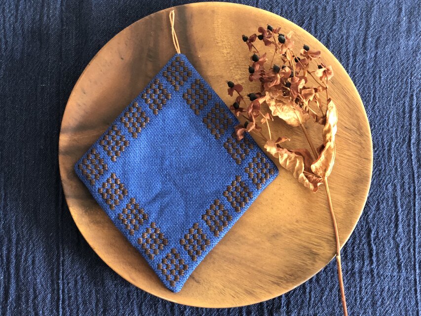 こぎん刺し  ⌘菱形コースター⌘